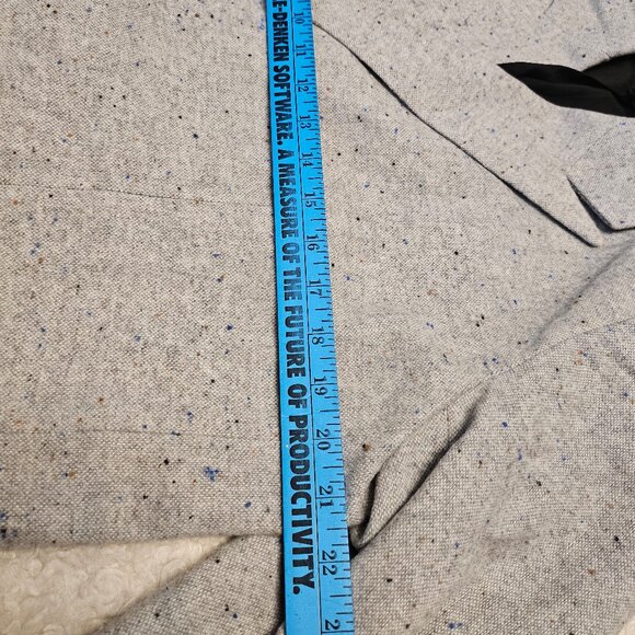 JF x Jason Bolden Unisex Gray Multi Wool Blend Oversize Suit Jacket Size M - Picture 4 of 8